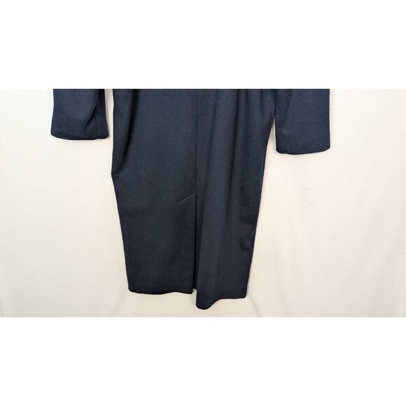 VTG 90s Worthington sz 14 Wool Long Overcoat Peacoat Jacket Midi Double Breasted - Picture 11 of 16